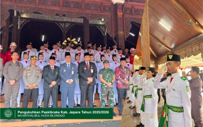 Pengukuhan Paskibraka Kabupaten Jepara Tahun 2025