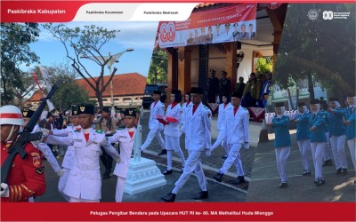 Petugas Pengibar Bendera pada Upacara HUT RI ke- 80